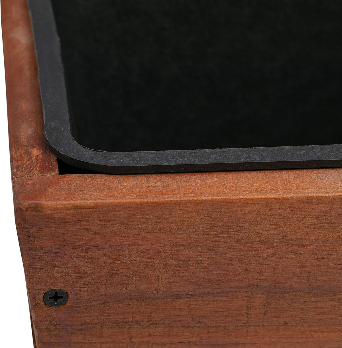 Recycled Wood Rectangular Hanging Planter, 2-Pack, Brown, 18.9" x 7.87" x 7.5" A313667