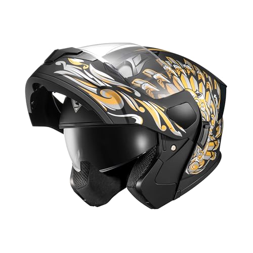 Motorcycle Dual Visor Flip up Modular Full Face Helmet W168