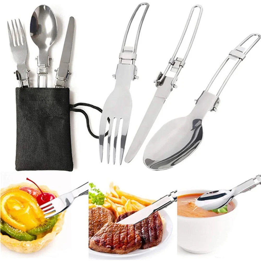 Camping Hiking Cookware Set Portable Pot Kit G799654