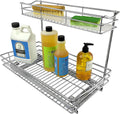 Under Sink Cabinet Organizer Pull Out Two Tier Sliding Shelf, Chrome G60279