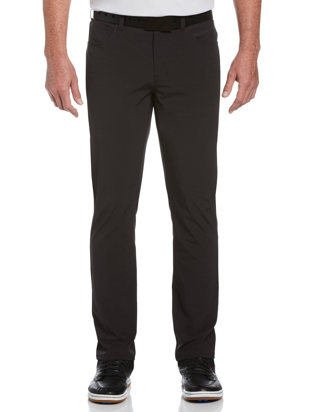 Black Heather Cotton Polyester Elastane 5-Pocket Pant T242