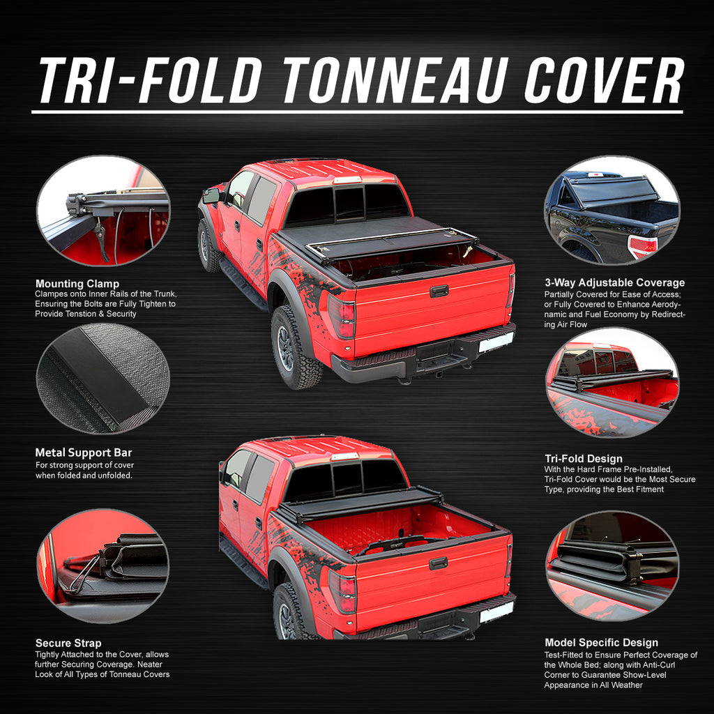 Tri Fold Soft Top Tonneau Cover A407