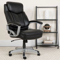 Black LeatherSoft Executive Swivel Office Chair with Arms E175