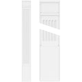 Fluted PVC Pilaster with Decorative Capital and Base (Pair) S298