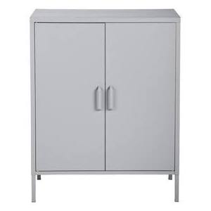 Black Metal 2-Door Storage Cabinet A744292