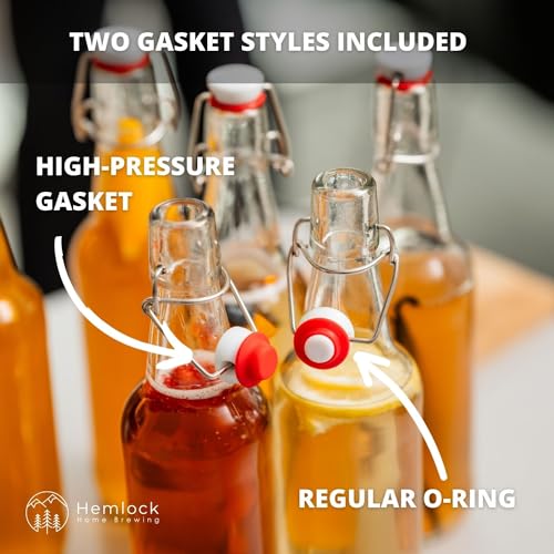 Swing Top Glass Bottles 16 oz 6 Set with Funnel X839