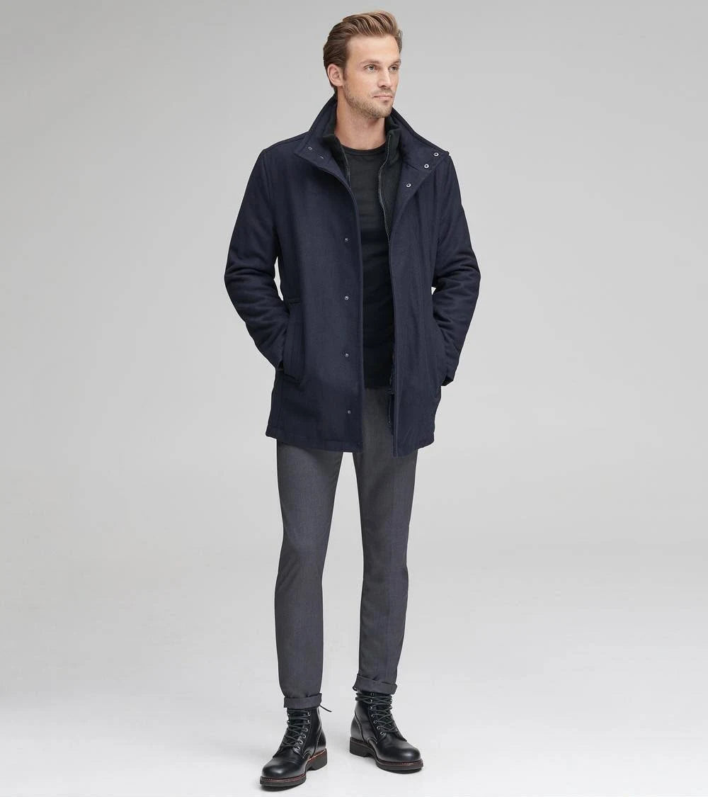 Wool Melton Coat Size XXL S3654