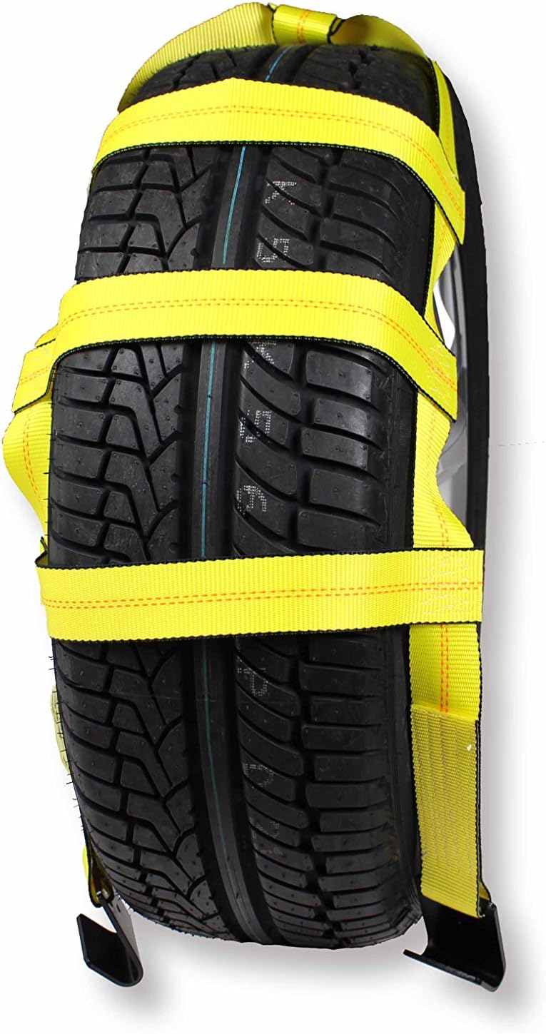 2-Pack Car Wheel Straps with Flat Hooks B8789