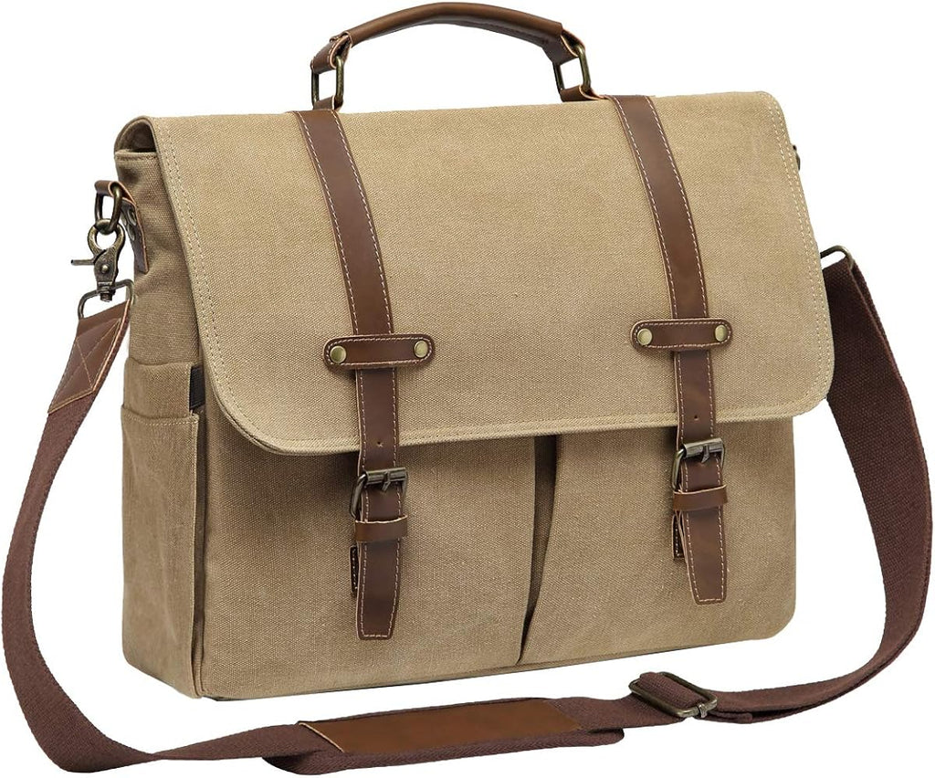 15.6 Inch Waterproof Canvas Messenger Laptop Bag J5118