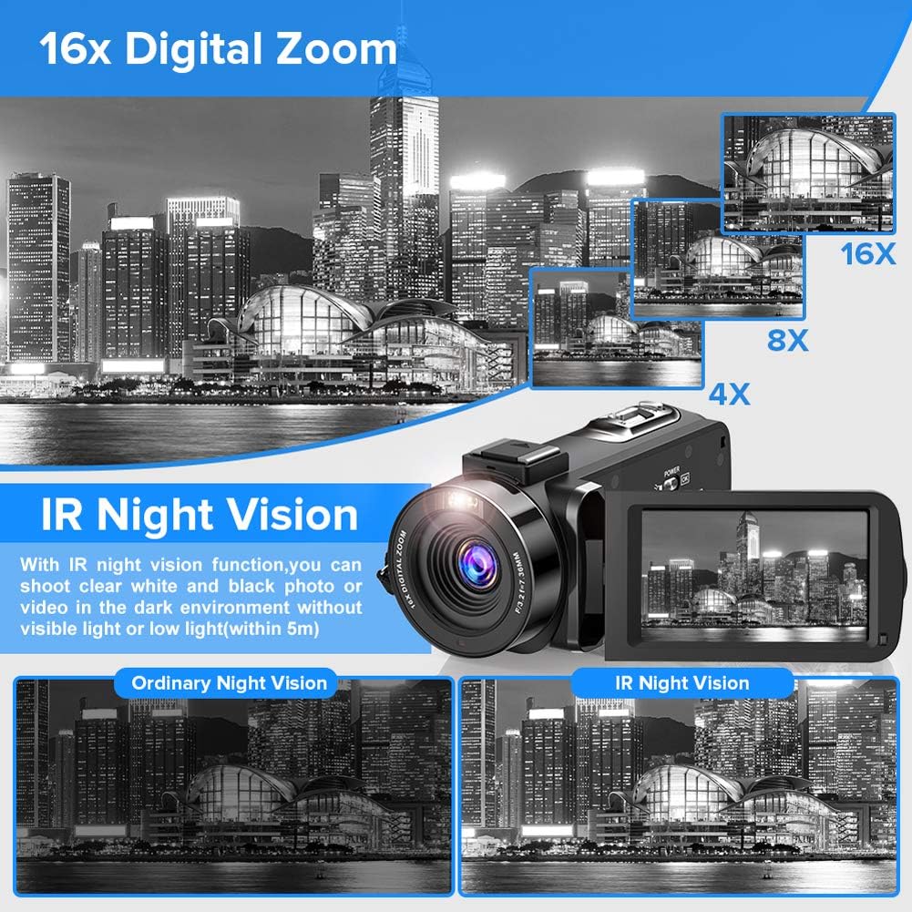 2.7K Ultra HD Digital Video Camera with Microphone A15382