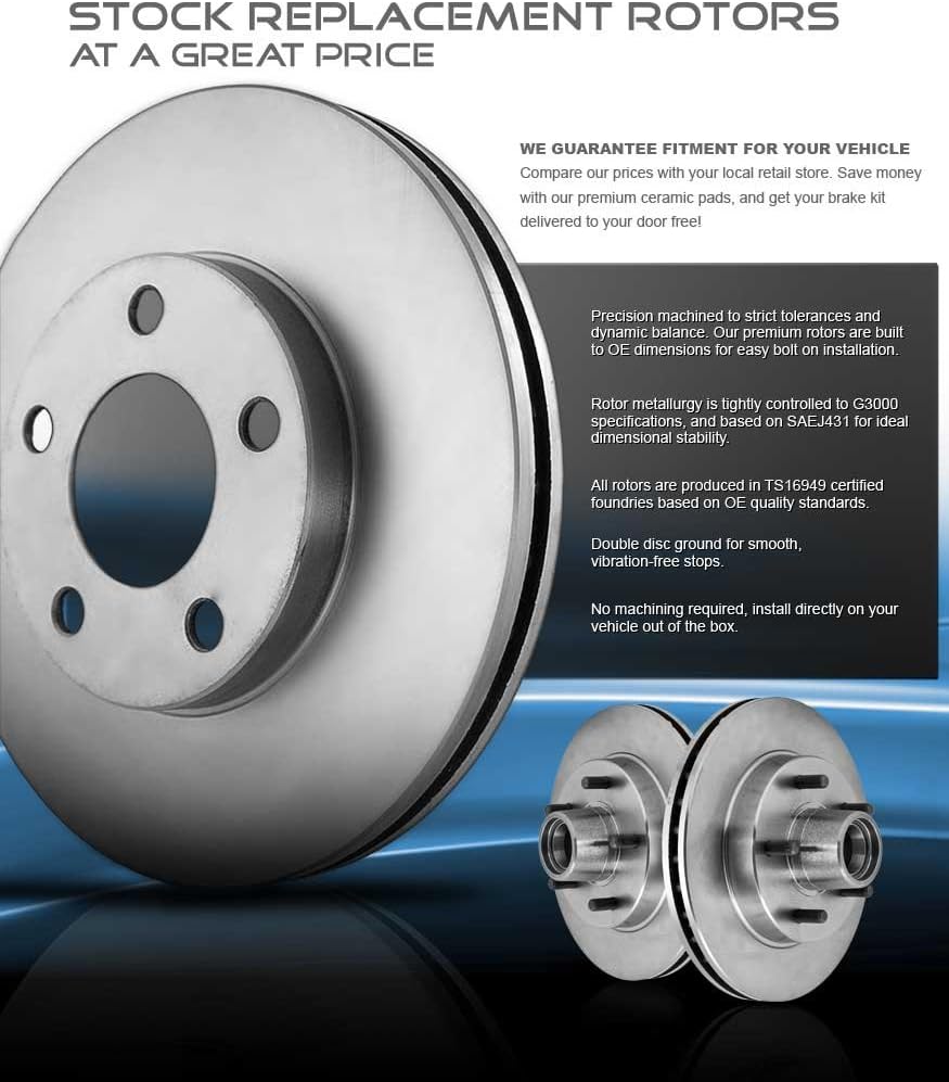 Pack of 2 Premium Grade OE Brake Rotors R8434