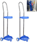 Oxygen Tank Cart with Rubber Wheels, 2 Pcs Steel Handcart R6676
