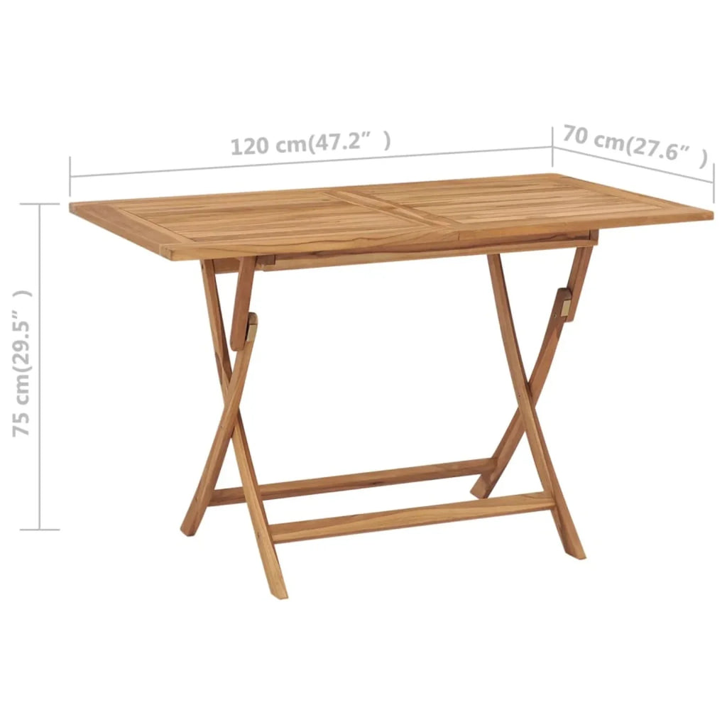 Folding Patio Table Solid Teak Wood Q6032