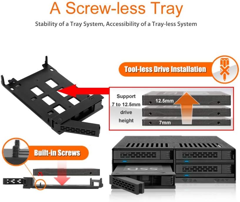 2 x 2.5 SAS/SATA HDD/SSD Mobile Rack for 3.5" Bay V4022
