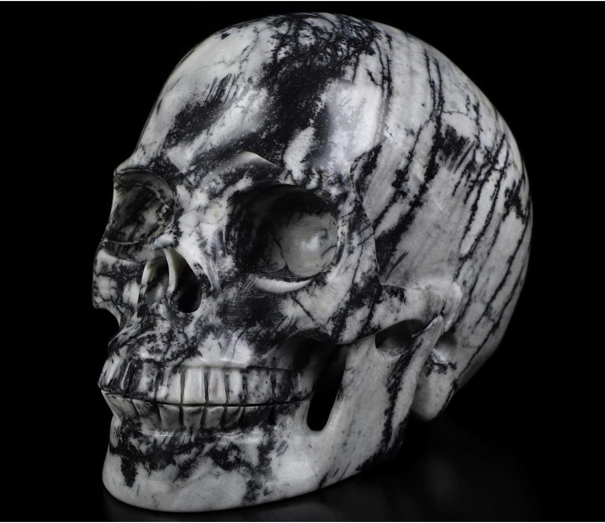 Black Crystal Skull Gemstone Sculpture Q837859
