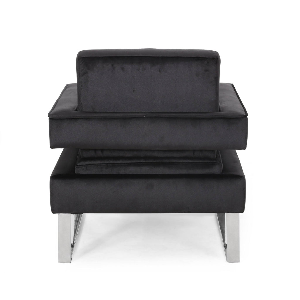 Gray Velvet Club Chair H639840
