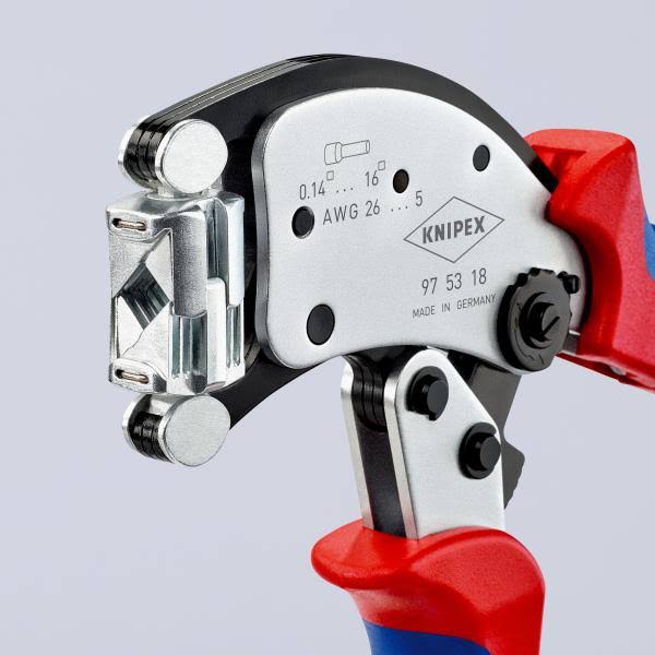 Self-Adjusting Crimping Pliers for End Sleeves O53112