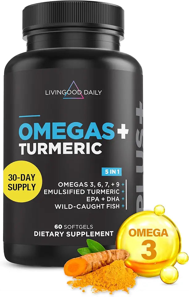 Omega 3 6 9 Plus Turmeric Curcumin Supplement 60 Softgels C2728