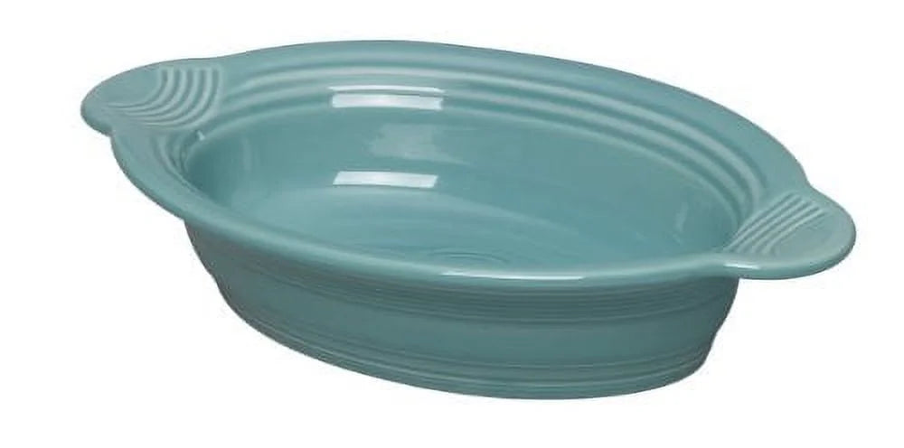 Turquoise Small Oval Casserole Baker Dish M7541