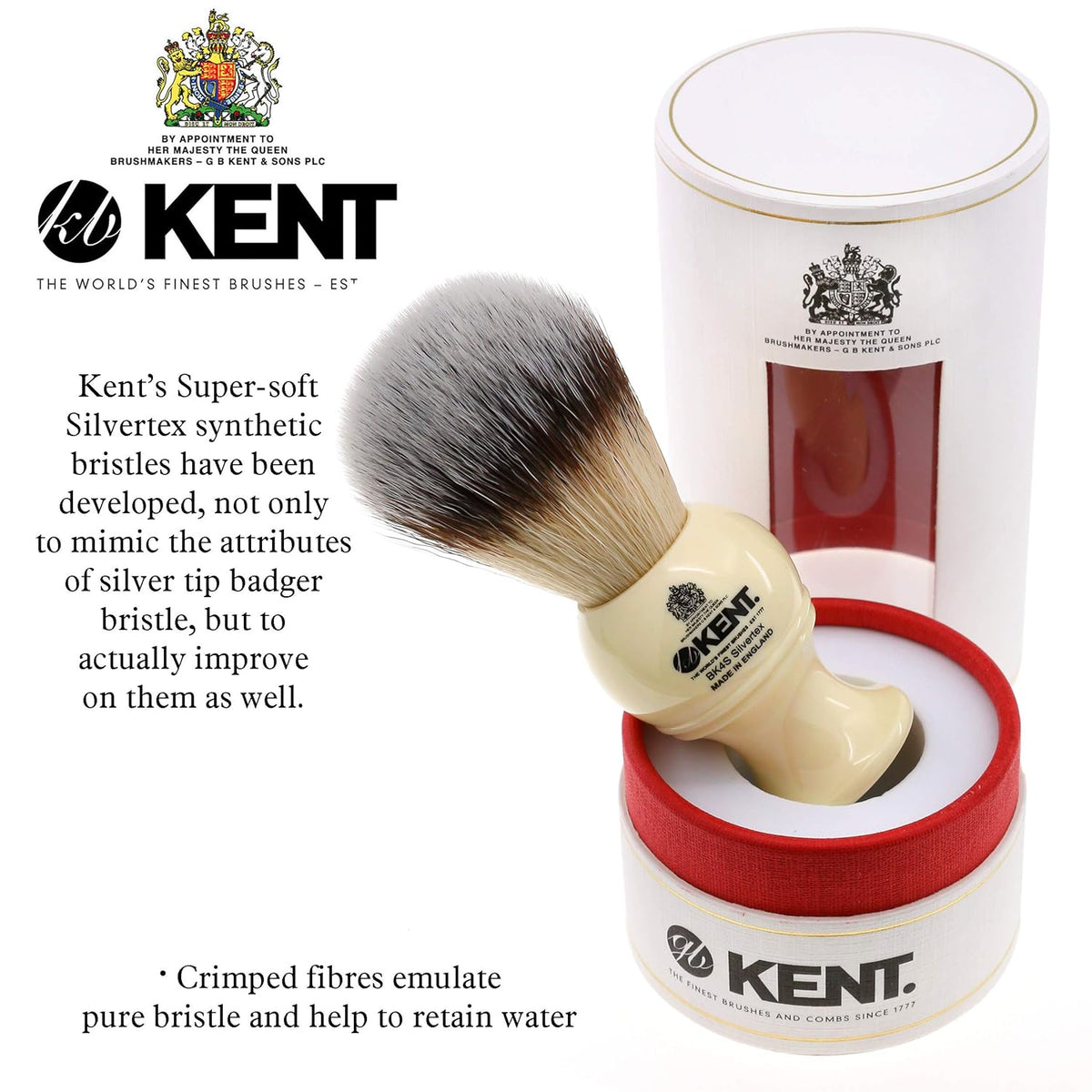 Shaving Brush with Synthetic Bristles and Resin Handle, Pack of 2 Q869