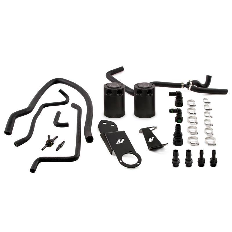 Black Baffled Oil Catch Can Kit U3372