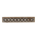 Hand-Carved Wooden Floral-Patterned Floating Wall Shelf K332442
