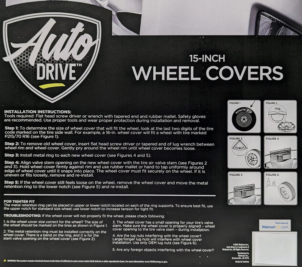 15-in Wheel Cover in Silver and Charcoal Finish C829