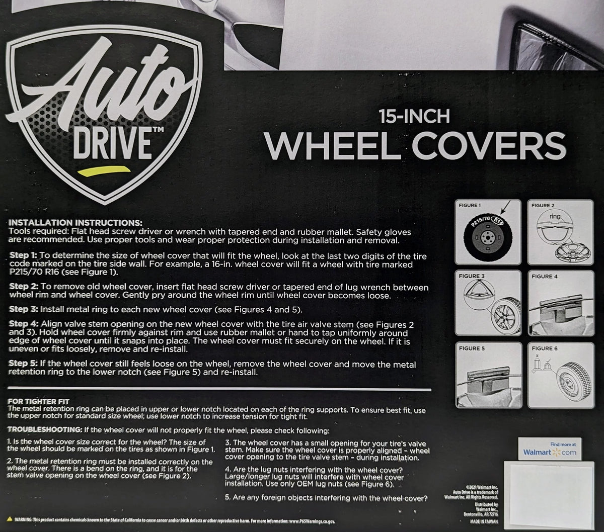 15-in Wheel Cover in Silver and Charcoal Finish C829