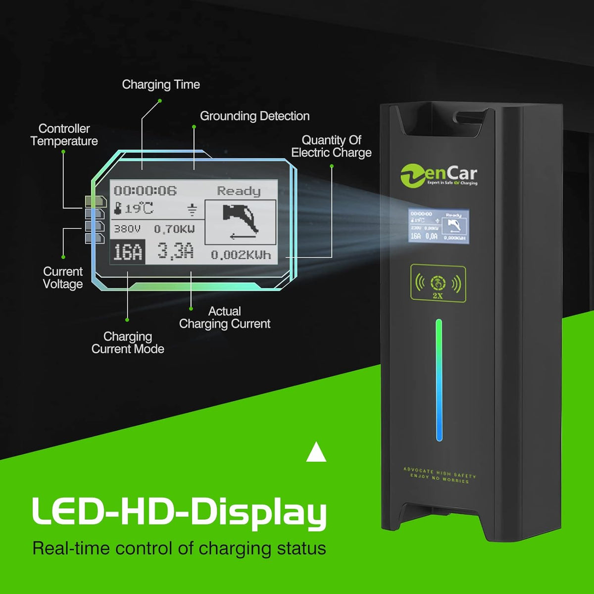 Portable Level 1 EV Charger, 16A, 110V, NEMA 5-15 D73737