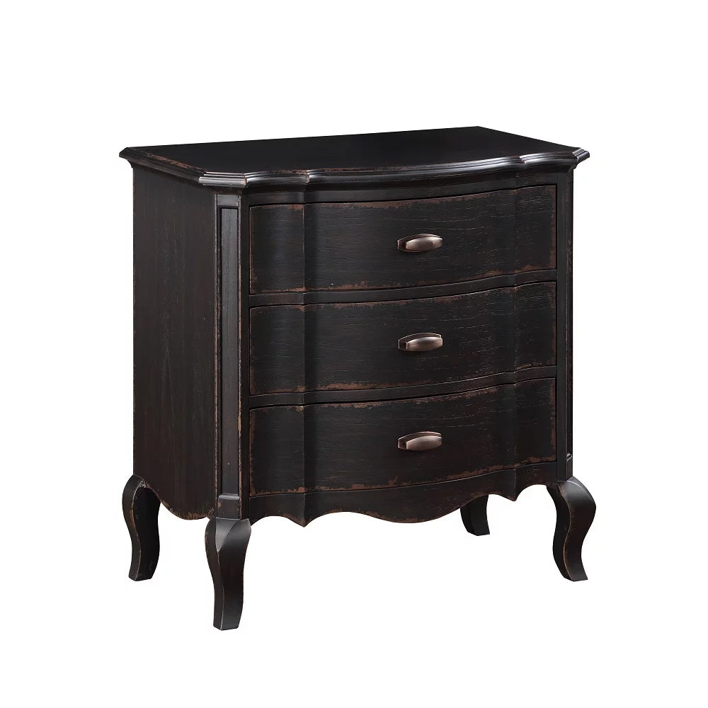 3-Drawer Contemporary Wood Nightstand C87555