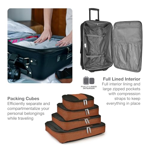 4-Piece Softside Expandable Luggage Set, Gray D914