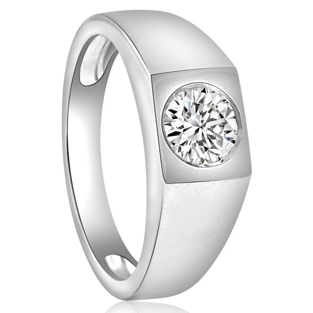 10k White Gold Men's Diamond Wedding Ring D78901