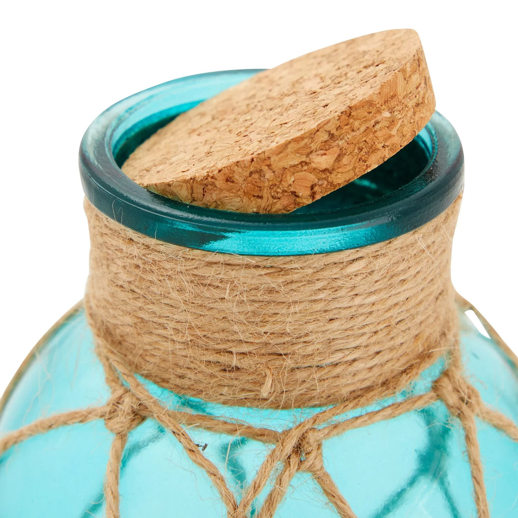 3 Pack Blue Glass Vase with Cork Lid S288