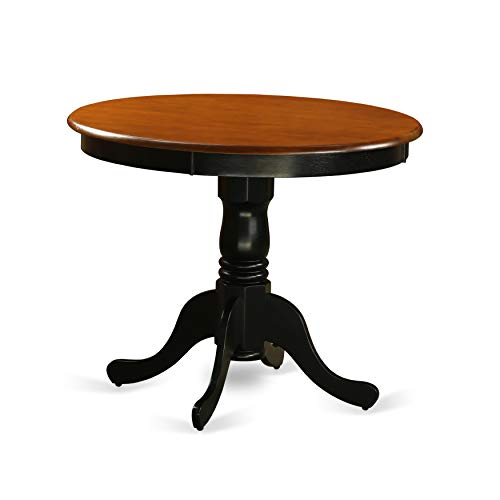 Black Hardwood Frame Dining Room Table and Dining Chairs Set of 2 R216