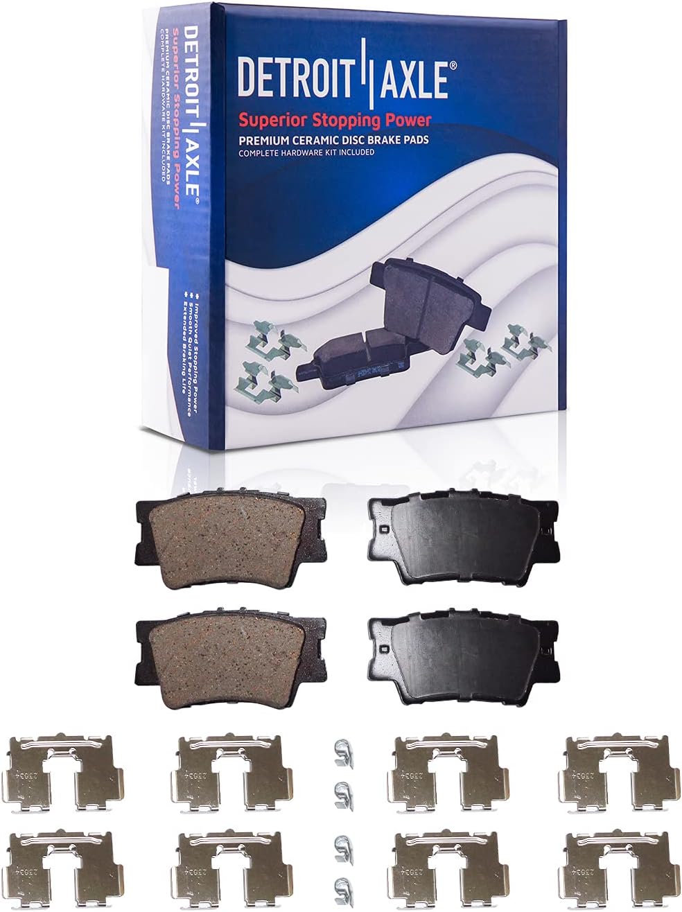 Front & Rear Disc Rotors + Ceramic Brake Pads 10pc Set O266