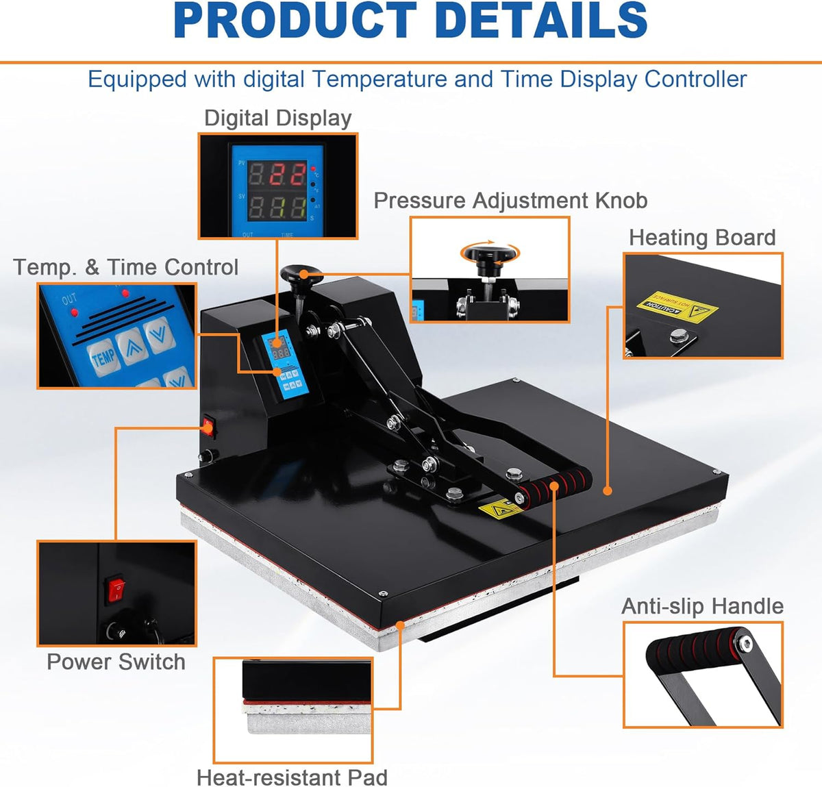 16x24" Clamshell Heat Press Machine V9295
