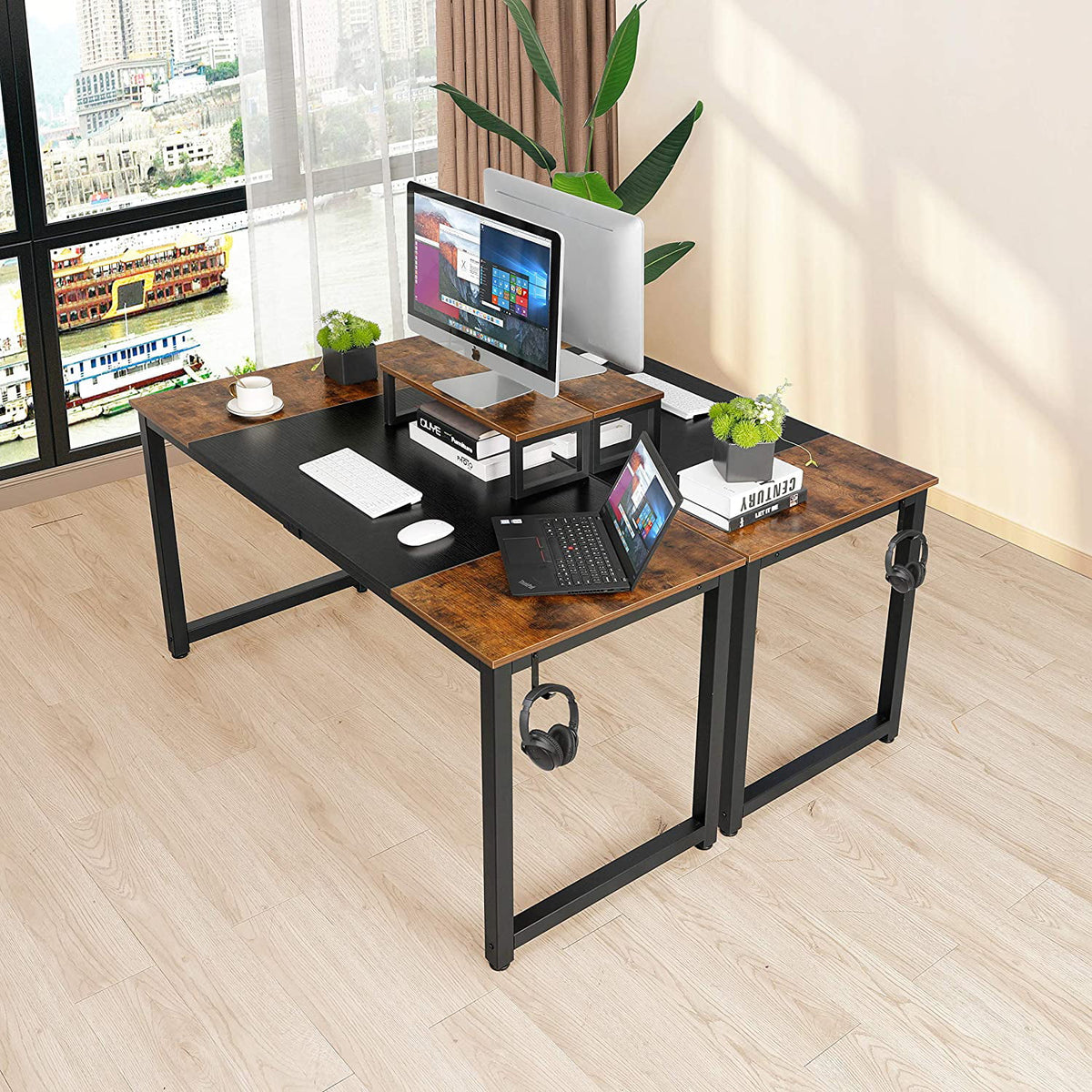 Computer Desk with Monitor Stand Q698