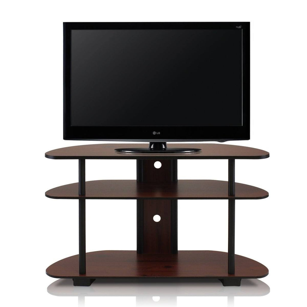 Black/Grey 3-Tier TV Entertainment Center V6778