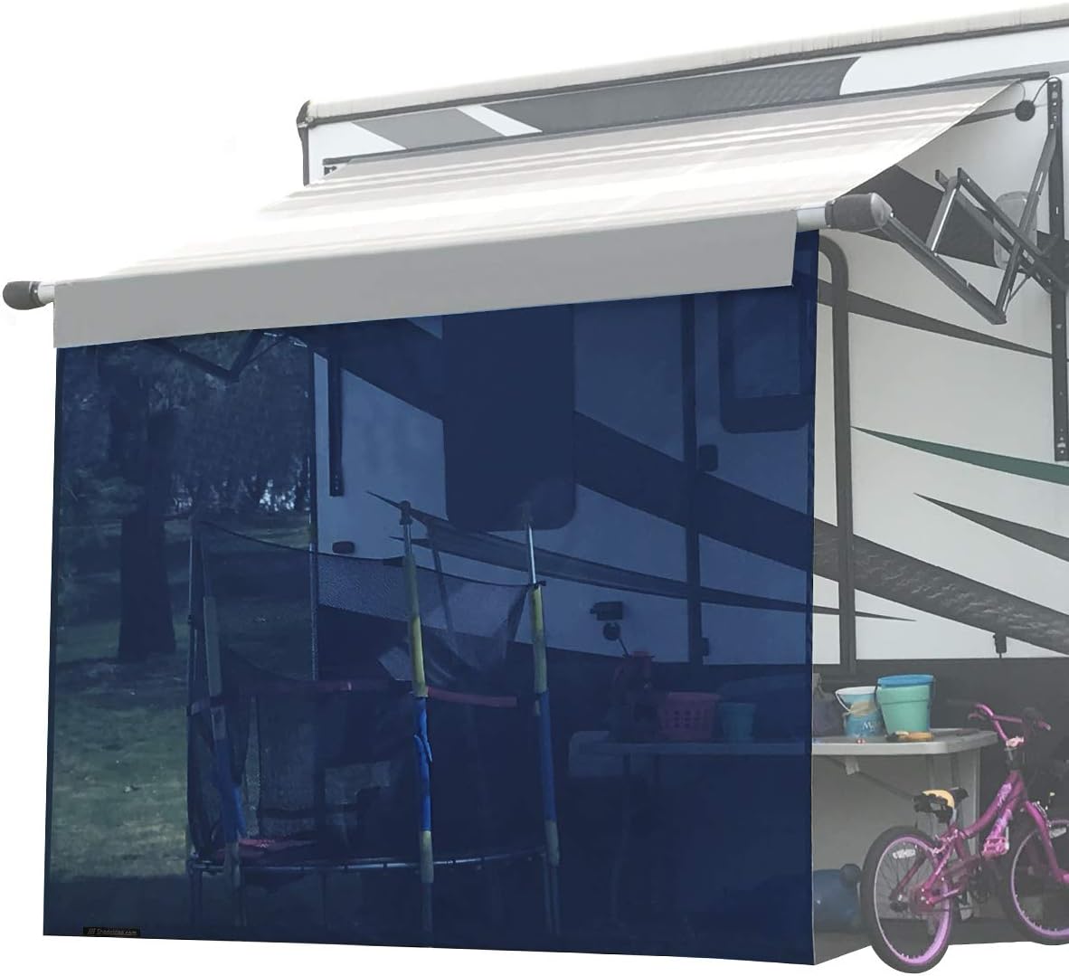 6' X 12' 5'' Black Mesh Sunshade for Awning R8851