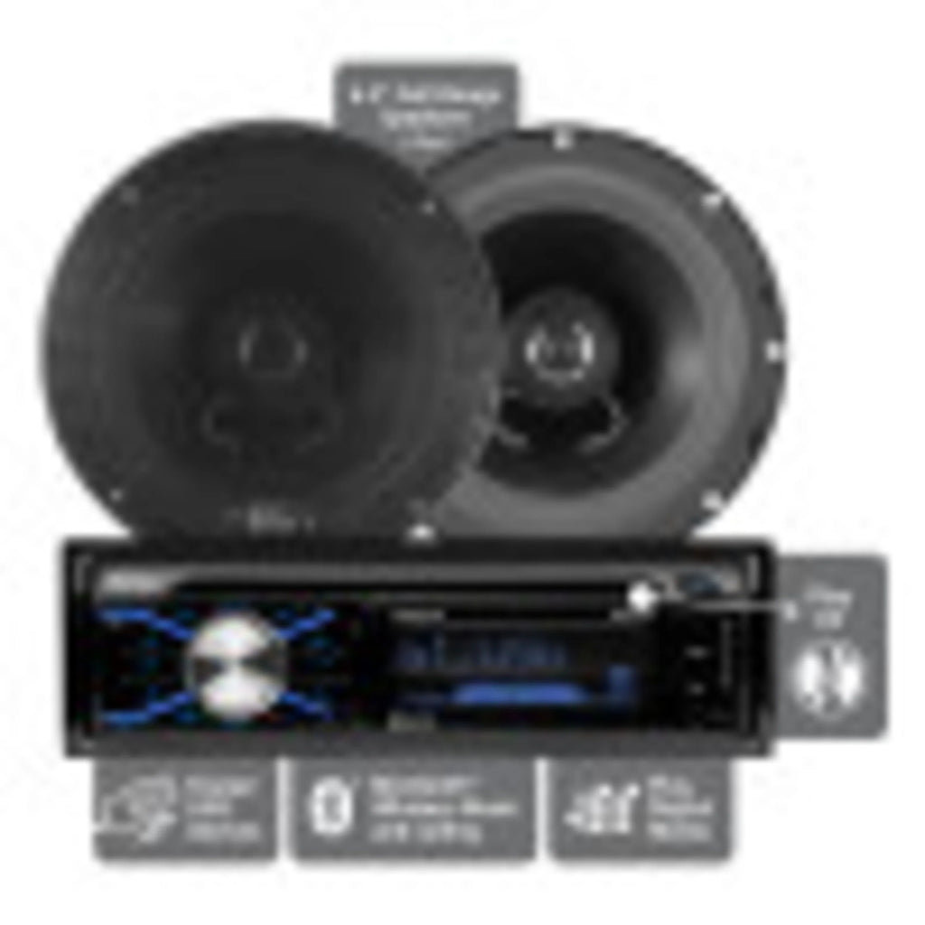 Single Din Car Stereo and Speakers E596612