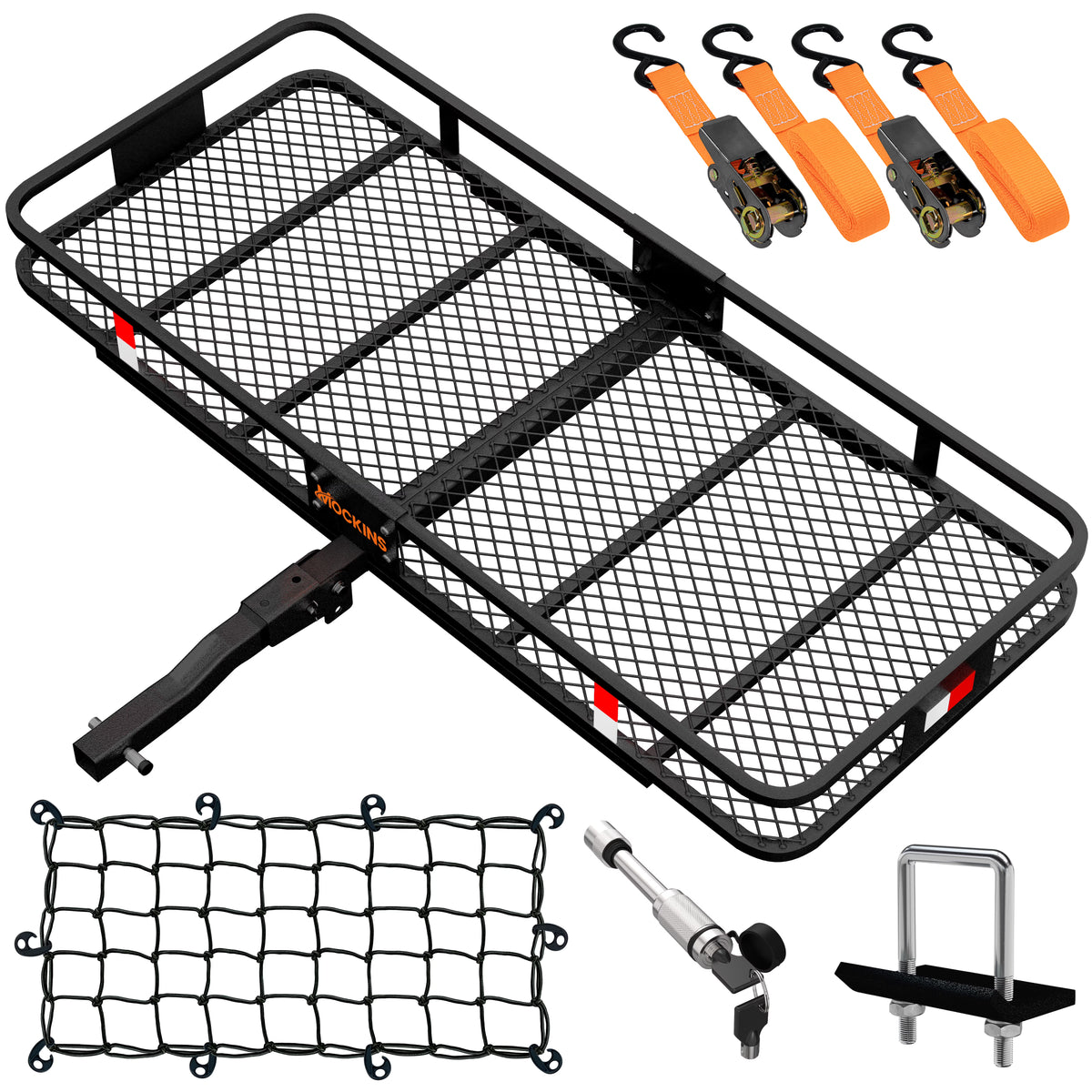 Cargo Carrier Hitch Mount Cargo Basket with Foldable Raise Arm E3224