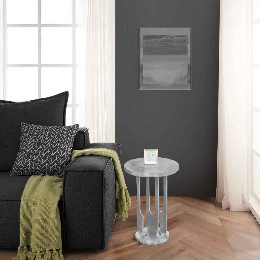 18 Inch Round Cast Aluminum Side Table N810
