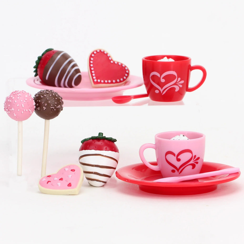 Red/Pink Dessert Set for 18 Inch Dolls C8159