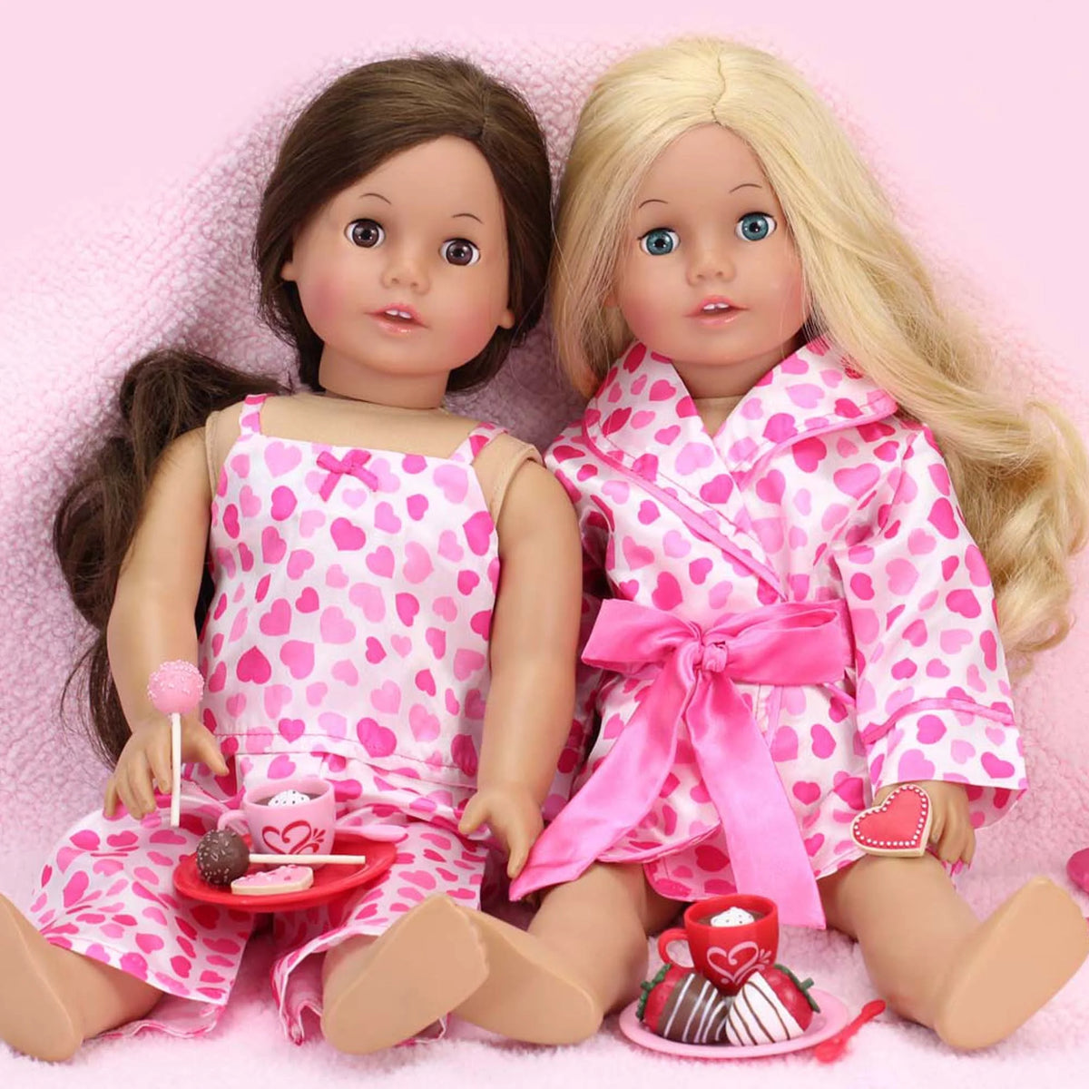 Red/Pink Dessert Set for 18 Inch Dolls C8159