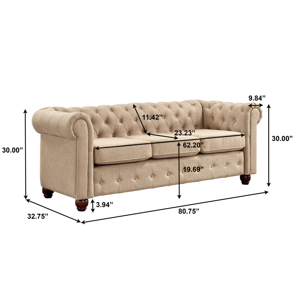 Cream 3pc. Living Room Set T129057
