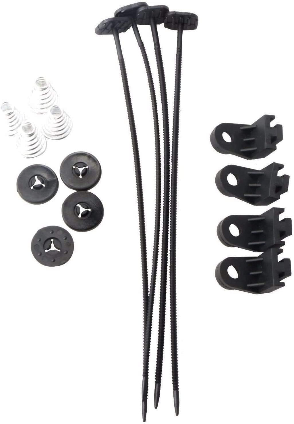 Black 12V Electric Radiator Fan Mounting Kit 14 Inch Set of 2 G4940