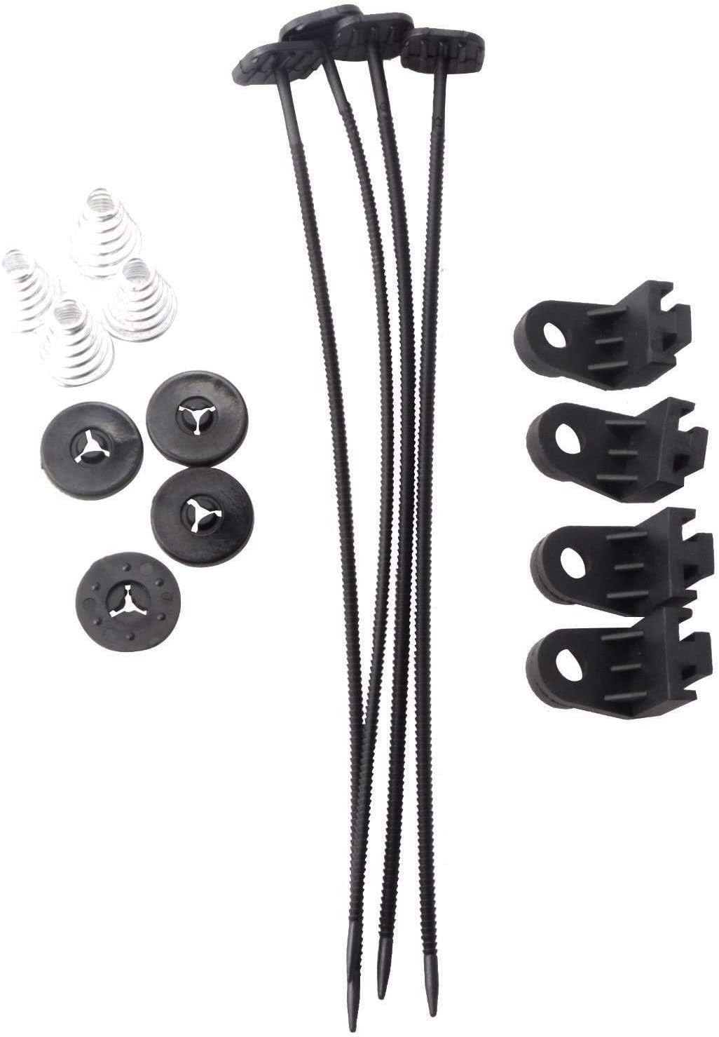 Black 12V Electric Radiator Fan Mounting Kit 14 Inch Set of 2 G4940