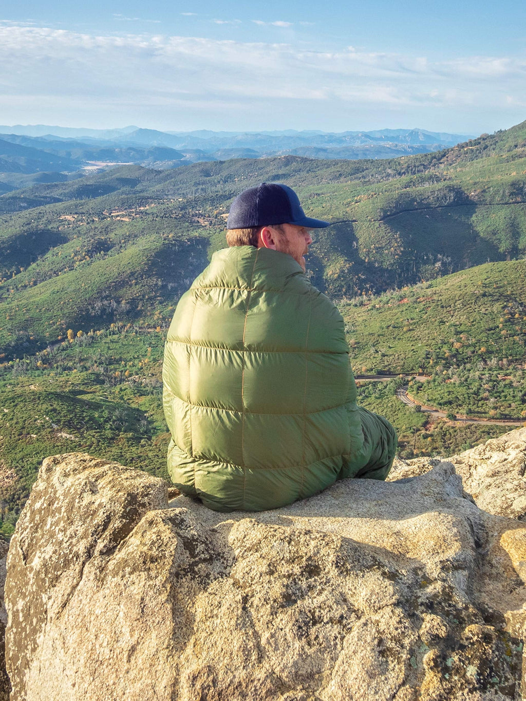 Puffy Packable Water-Resistant Camping Blanket (Olive) Q834