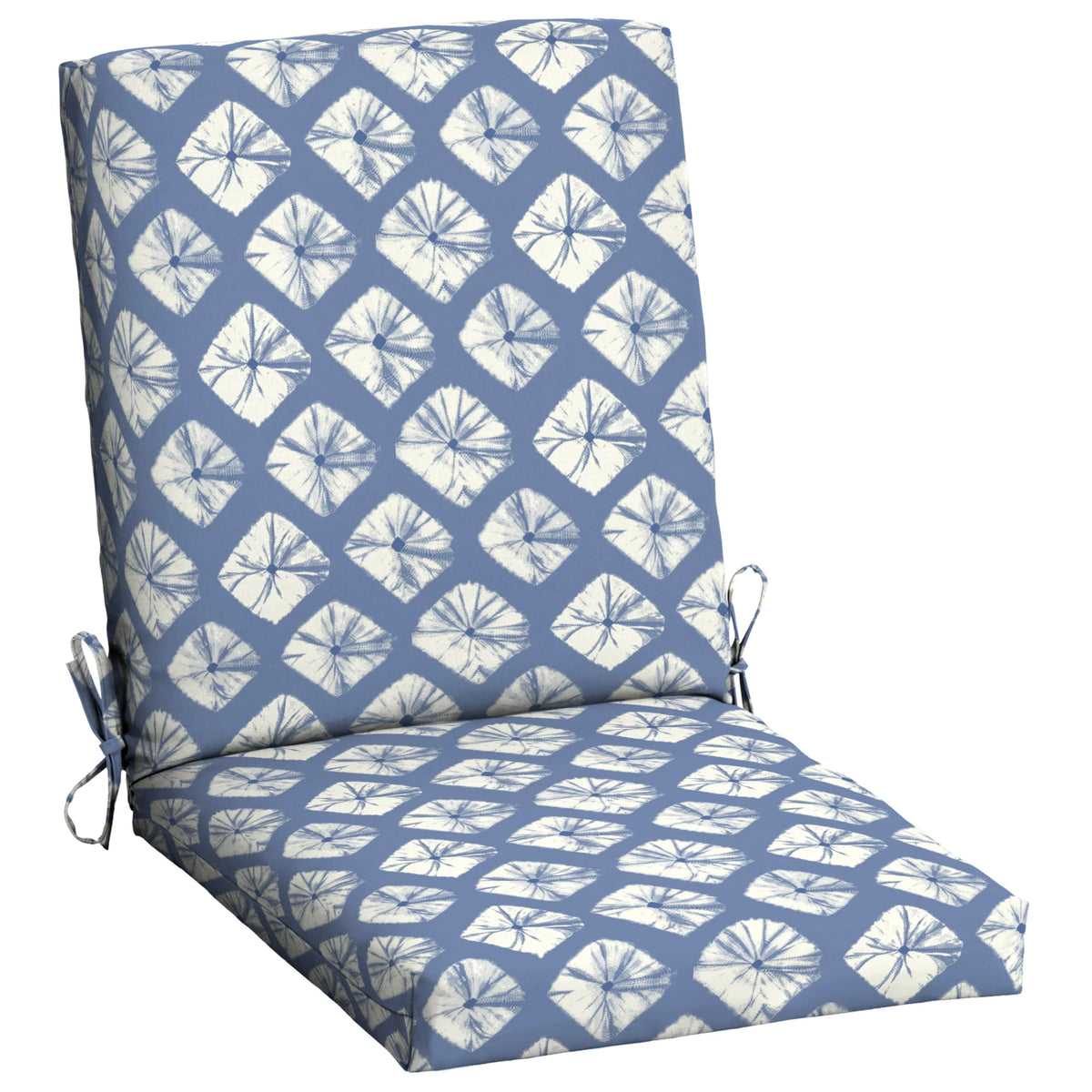 Red Medallion Rectangle Patio Chair Cushion C59158