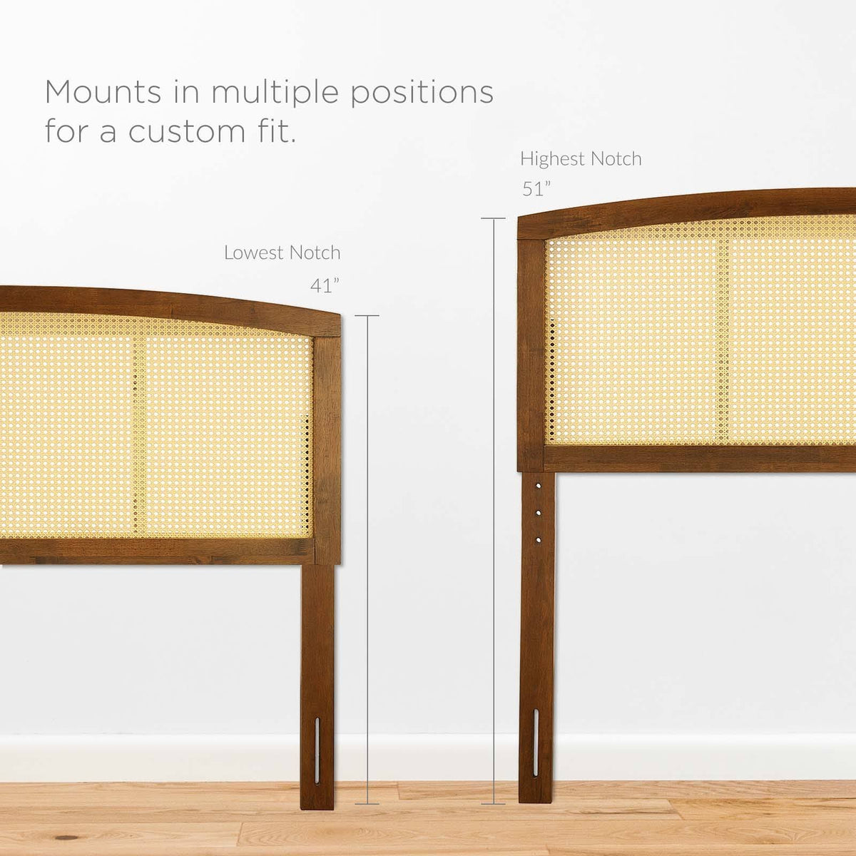 Walnut Cane King Headboard V33117